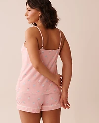 Crab Print Super Soft Cami with Shelf Bra