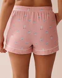 Seagull Print Super Soft Pajama Shorts