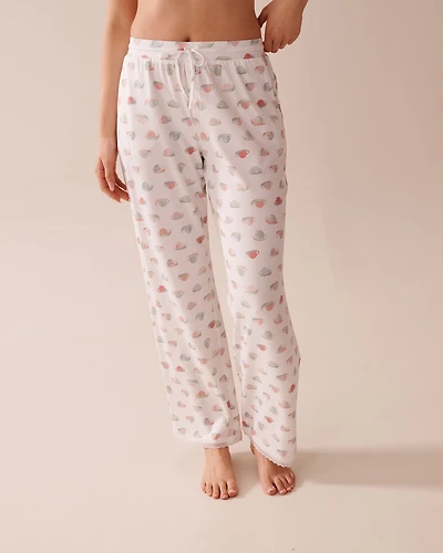 Pantalon de pyjama ultra doux imprimé escargot