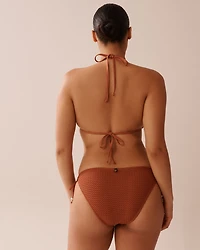SOLID Crochet Triangle Bikini Top