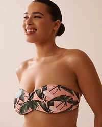 PEACHY TROPICS Twisted Bandeau Bikini Top