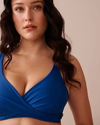 ROYAL BLUE Recycled Fibers D Cup Bralette Bikini Top