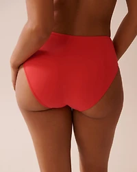 BABY BLUE Recycled Fibers Draped Mid Waist Bikini Bottom