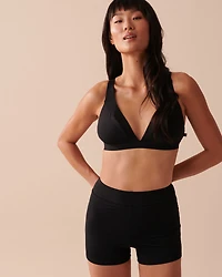 Bas de bikini garçonne taille haute BLACK