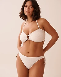 Haut de bikini bandeau avec anneau en crochet