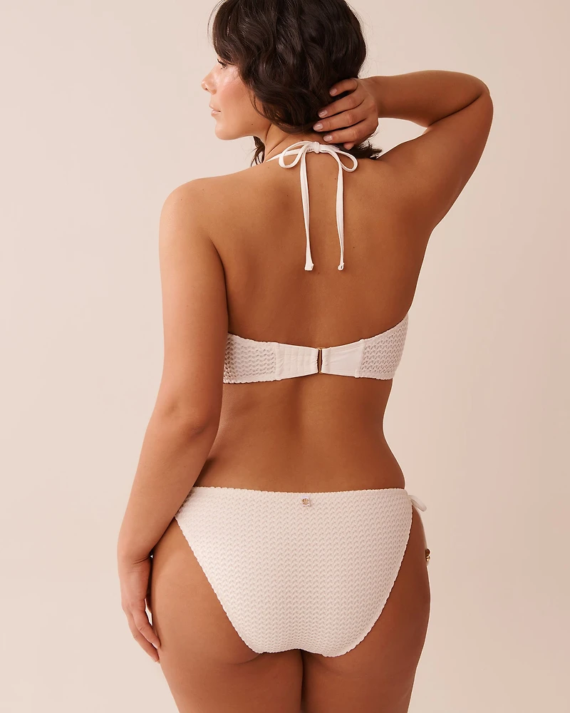 Haut de bikini bandeau avec anneau en crochet