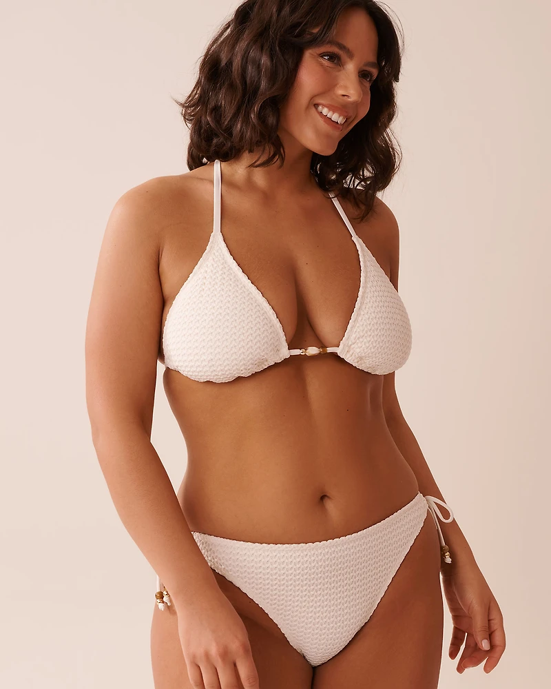 SOLID Crochet Triangle Bikini Top