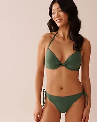 KHAKI Recycled Fibers Push-up Bikini Top