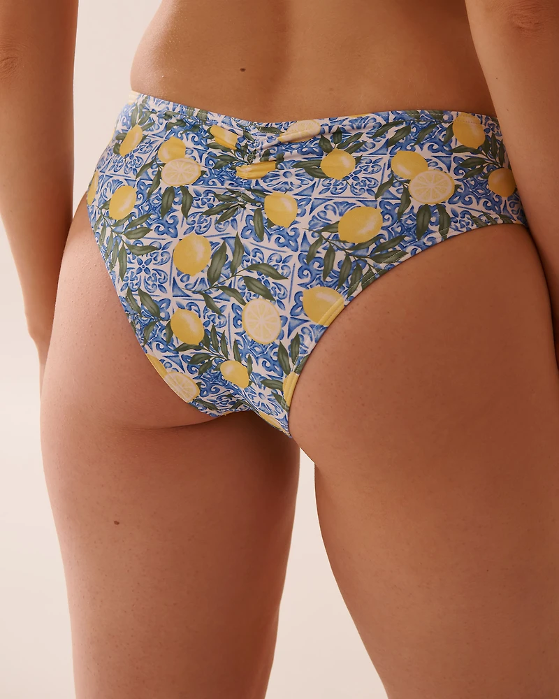 Bas de bikini cheeky taille mi-haute LEMON TILE
