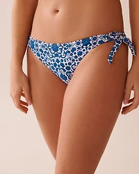 MEDITERRANEAN TILE Side Tie Brazilian Bikini Bottom