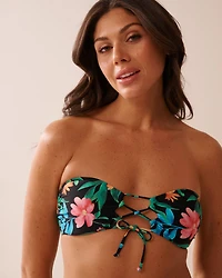 BLUE ATOLL Recycled Fibers Cutout Bandeau Bikini Top