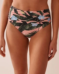 Bas de bikini taille mi-haute drapée PEACHY TROPICS