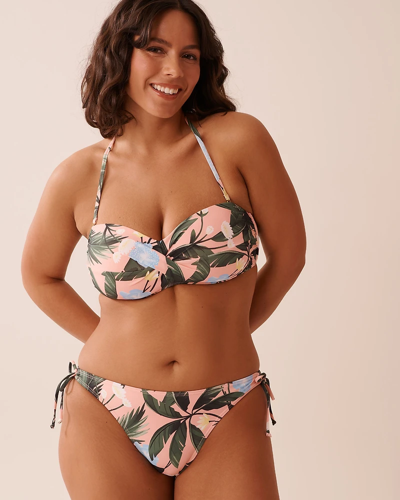 PEACHY TROPICS Twisted Bandeau Bikini Top