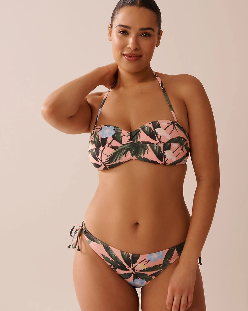 PEACHY TROPICS Twisted Bandeau Bikini Top