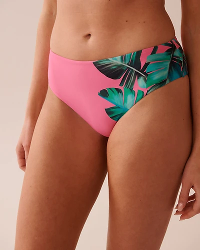 Bas de bikini cheeky taille mi-haute PINK PALM
