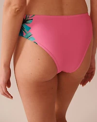 PINK PALM Mid Waist Cheeky Bikini Bottom