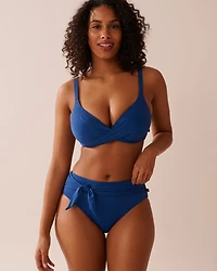 Haut de bikini plongeant bonnet D en fibres recyclées KHAKI