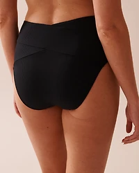 SOLID Recycled Fibers Ribbed High Waist Bikini Bottom