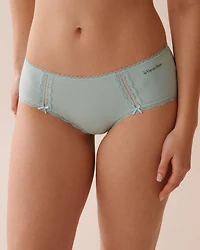 Cotton and Lace Detail Hiphugger Panty