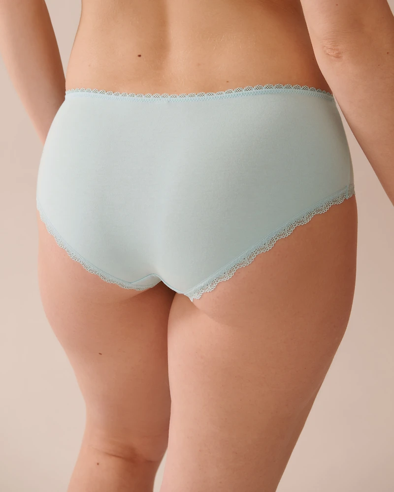 Cotton and Lace Detail Hiphugger Panty