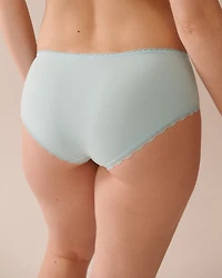 Cotton and Lace Detail Hiphugger Panty