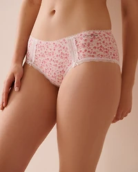 Cotton and Lace Detail Hiphugger Panty