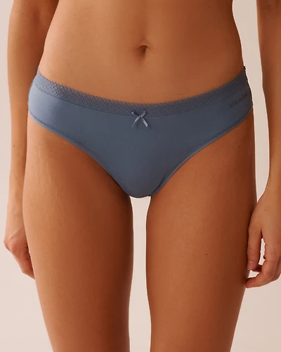 Culotte tanga ultra douce bordure de dentelle