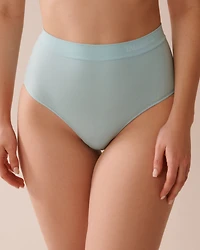Culotte bikini taille haute en tissu sans coutures