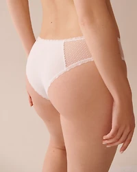 Lace Detail and Microfiber Cheeky Panty