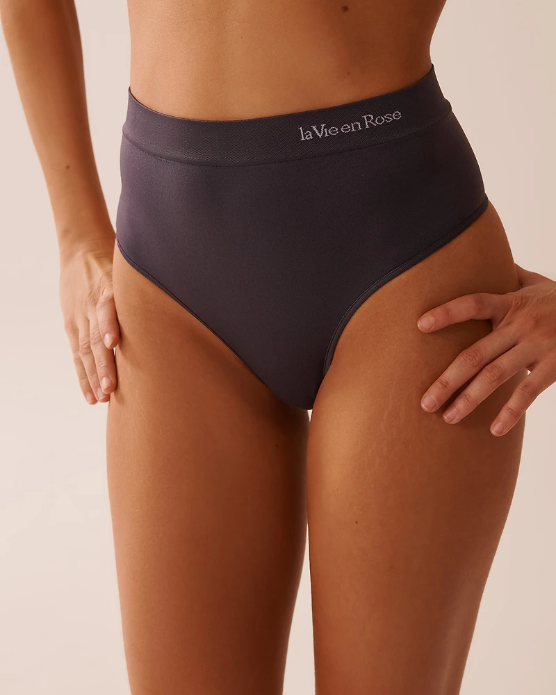 Culotte tanga taille haute en tissu sans coutures