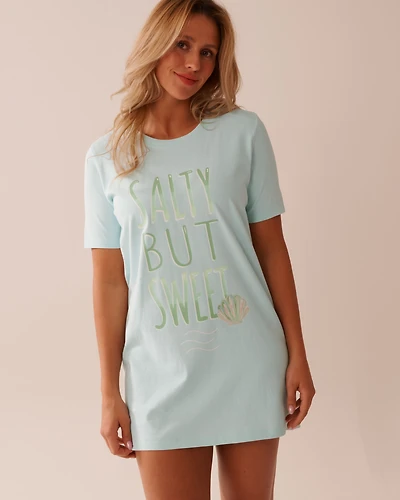 Snail Print Cotton Sleepshirt