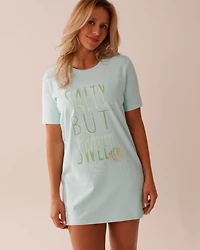 Snail Print Cotton Sleepshirt