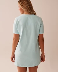 Chemise de nuit en coton imprimé escargot
