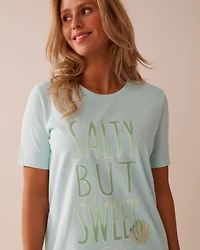 Snail Print Cotton Sleepshirt