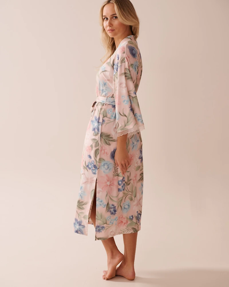 Watercolour Flower Print Super Soft Kimono