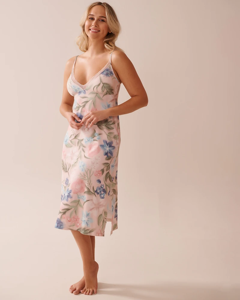 Watercolour Flower Print Super Soft Nightie