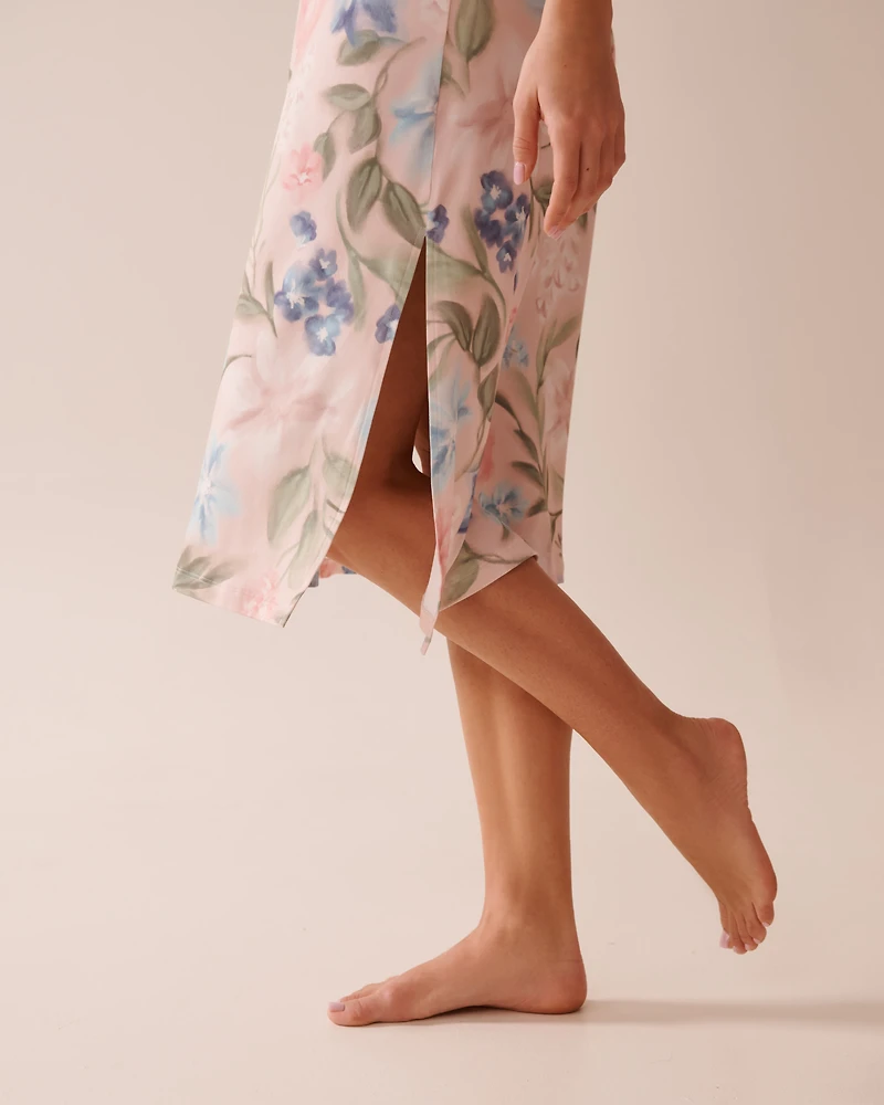 Watercolour Flower Print Super Soft Nightie