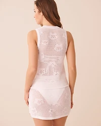 Camisole en crochet floral