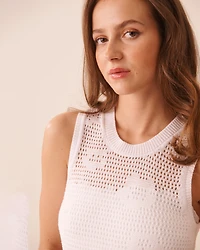 Camisole en crochet floral