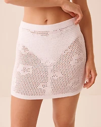 Jupe en crochet floral