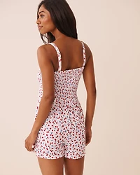 Combishort en gaze à buste smock