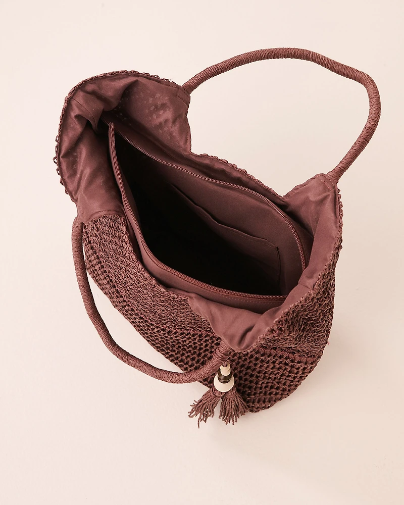 Sac carré en paille