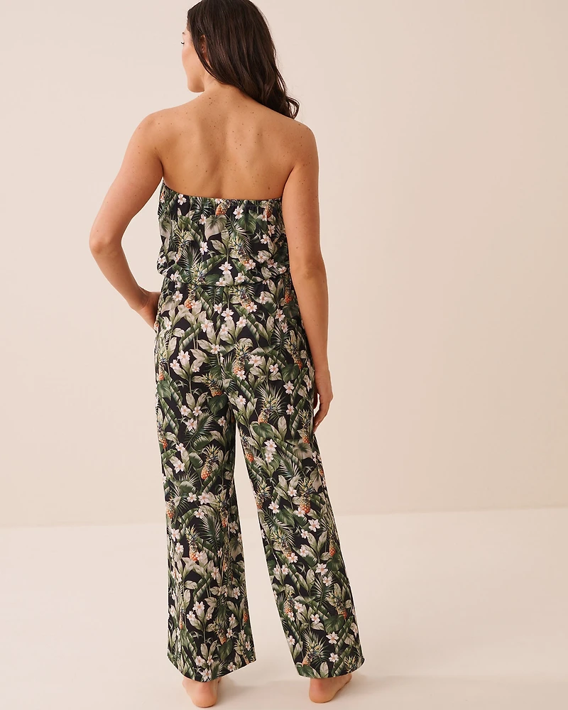 Tropical Sleeveless Jumpsuit