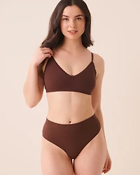 Bralette côtelée sans coutures doublure légère