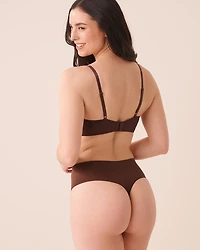 Bralette côtelée sans coutures doublure légère