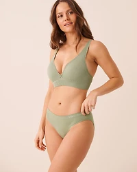 Push-up Plunge Seamless Ribbed Bralette