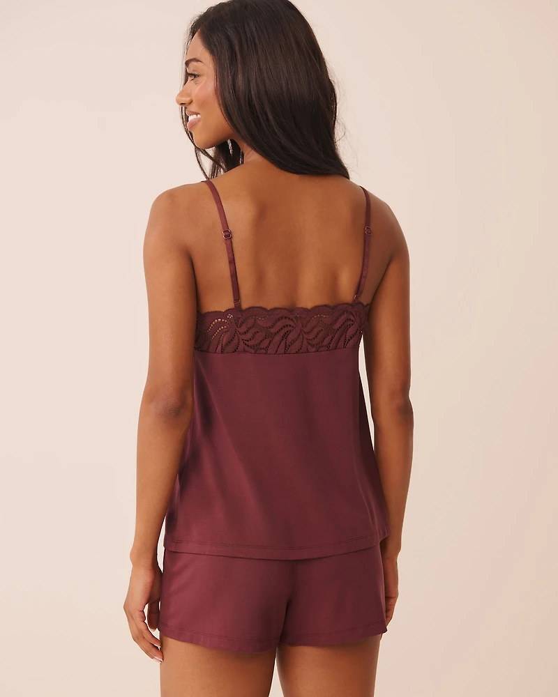 Camisole en modal à décolleté dentelle