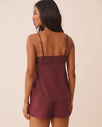 Camisole en modal à décolleté dentelle