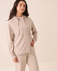 Double-knit Zip-up Hoodie