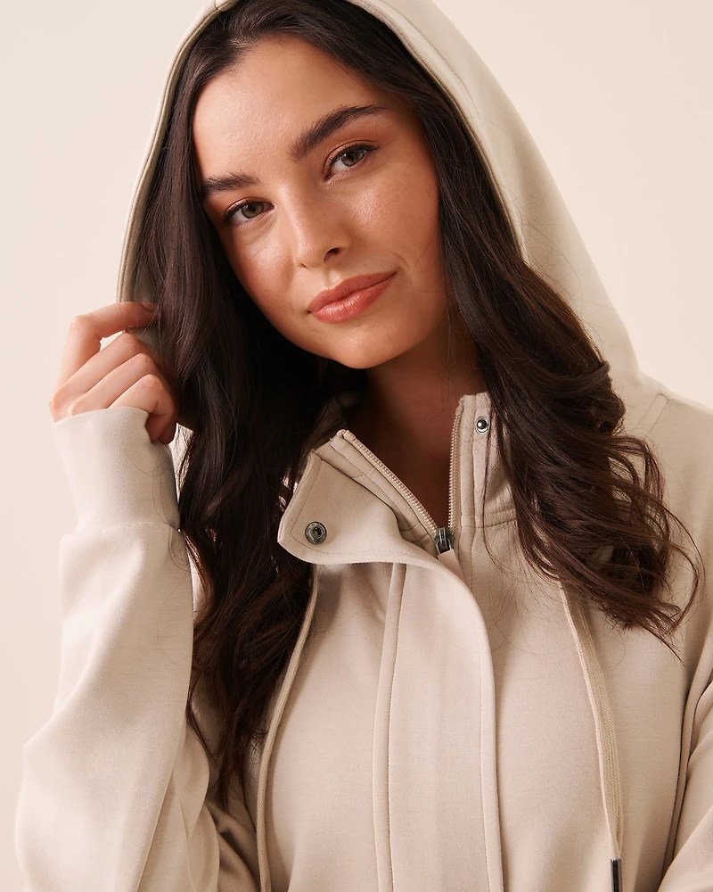 Double-knit Zip-up Hoodie